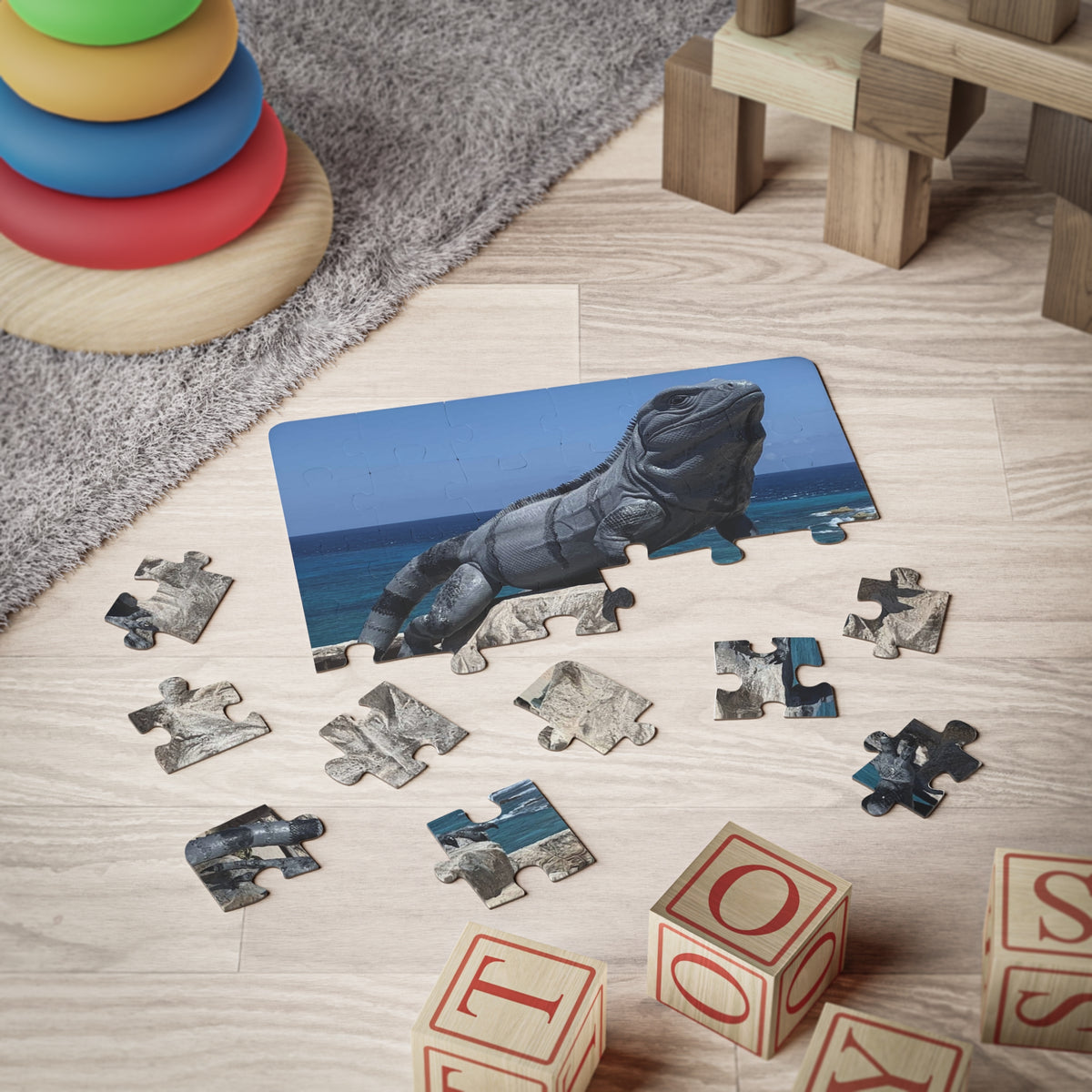 Iguana Punta Sur Kids Puzzle — 30-Piece Educational Jigsaw for Toddlers